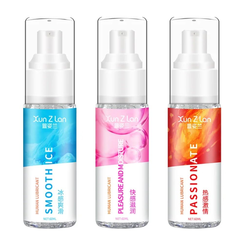 3PCS Cooling Lube & Warming Lube for Couples Intense Orgasm Gel 60ml Passion, Pleasure Moisture, Smooth Ice Lubricant for Vagina Anal