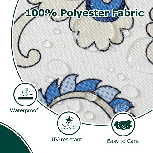 Harborest Indoor/Outdoor Chair Cushions Set Of 4 Waterproof,Square Corner Outdoor Cushions For Patio Furniture - Patio Chair Cushions With Ties,18.5"X16"X3",Blue Butterfly #TOP1