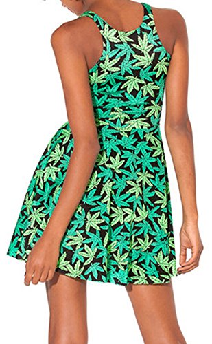 Image of Sister Amy Printed Elastic Sleeveless Shaping Breathable Camisole Skater Dress