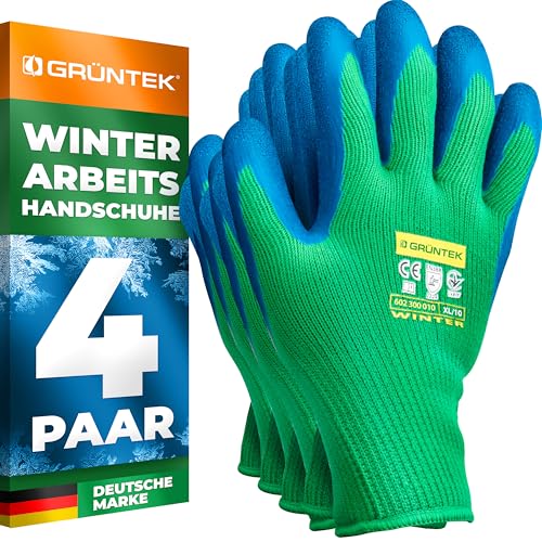 GRÜNTEK Winter-Schutzhandschuhe mit Thermo-Futter: Wasserdichte Garten- und Arbeitshandschuhe für optimalen Kälte-Schutz und Arbeitsschutz, Innenfutter, Latex GRÜNTEK Winter-Schutzhandschuhe mit Thermo-Futter: Wasserdichte Garten- und Arbeitshandschuhe für optimalen Kälte-Schutz und Arbeitsschutz, Innenfutter, Latex