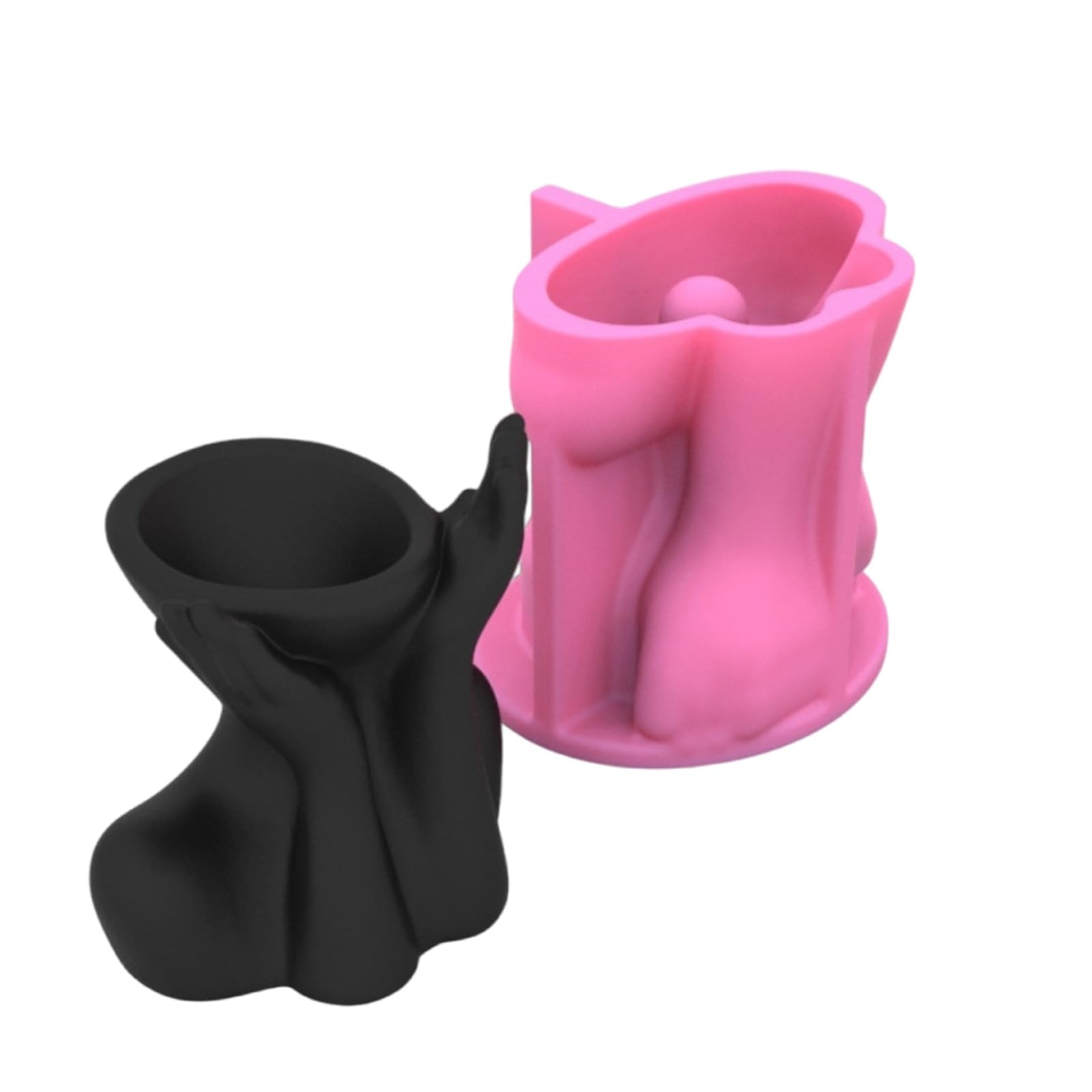 Molde de silicona para manualidades, jarrón de silicona con forma de cuerpo humano para resina epoxi, macetas de silicona para el hogar