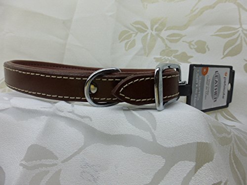 Petmate Leather Dog Collar Brown #TOP23