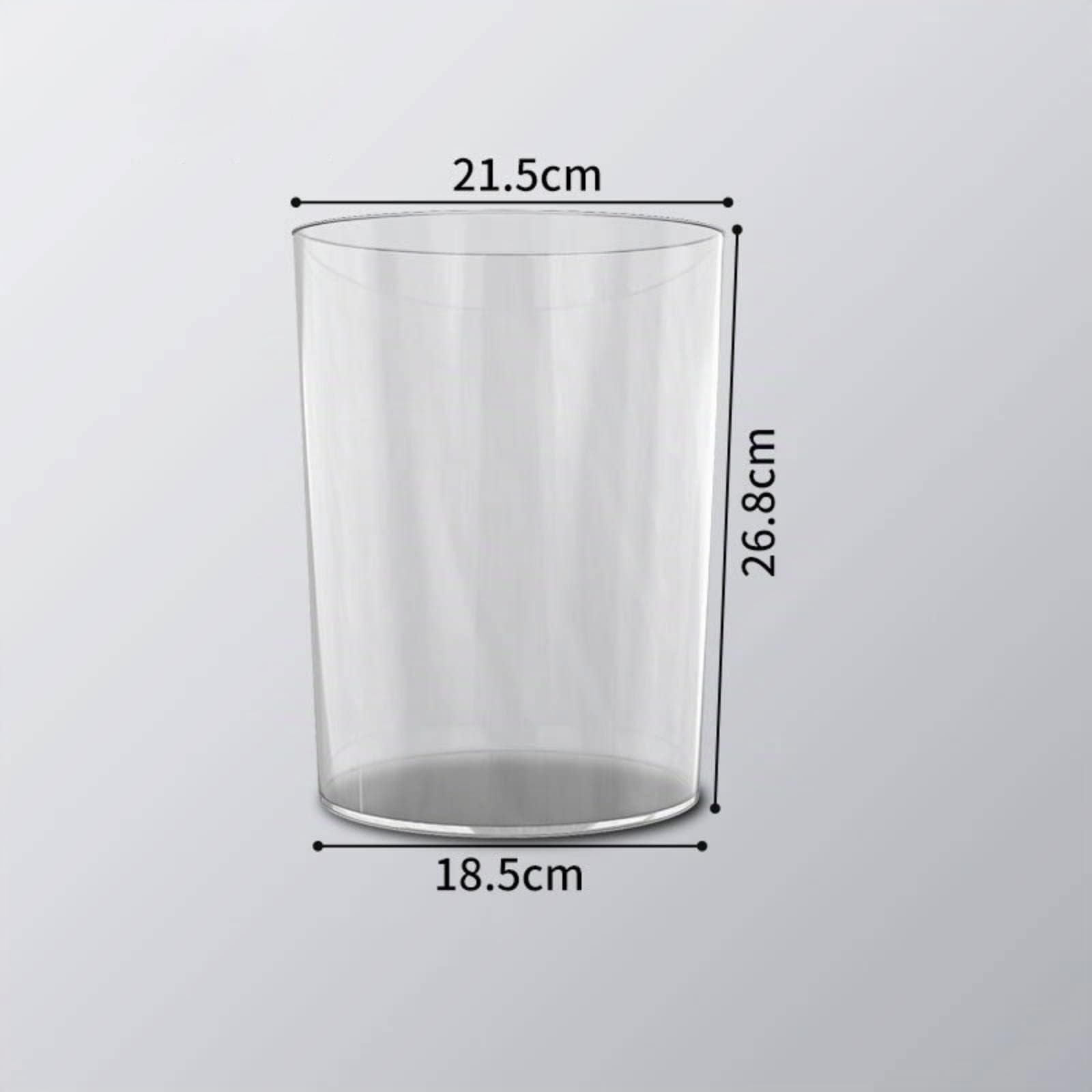 Cestino Spazzatura elegante rugged Cestino per Bagno Ufficio Camera da letto moderno Cestino in trasparente multifunzionale Bucket (12L)