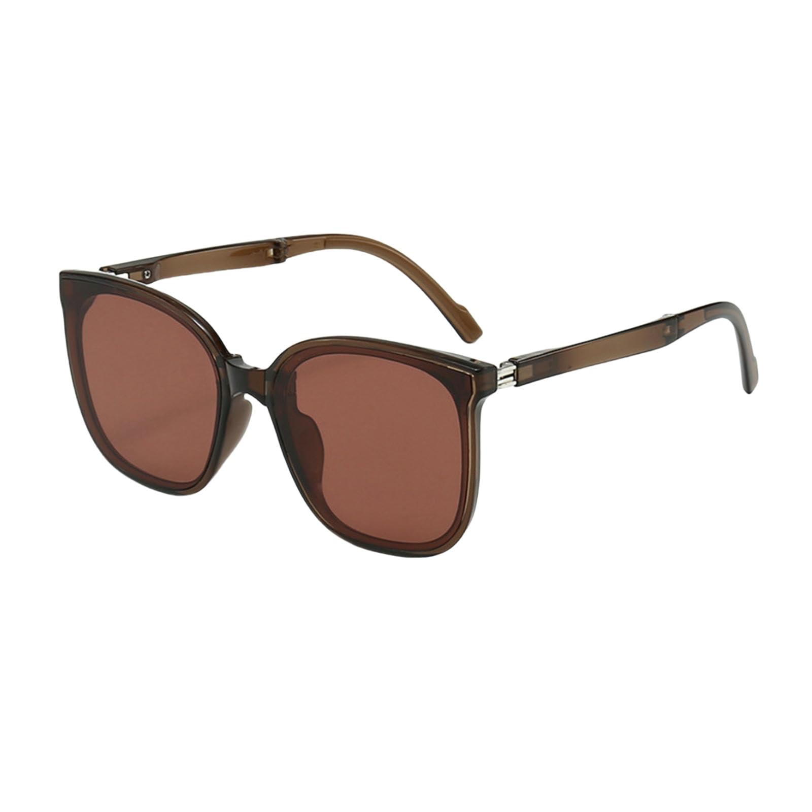 Lunettes de soleil pliables femme monture thé pour terrasse et voyage