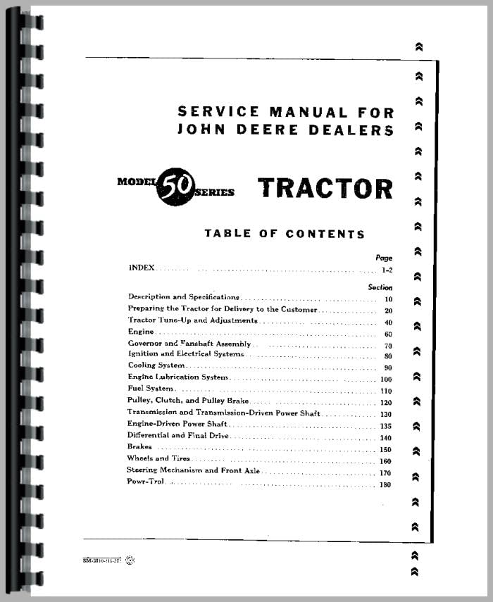 Jensales Service (Repair) Manual Compatible with John Deere 50 Tractor      Apparel – January 1, 2000