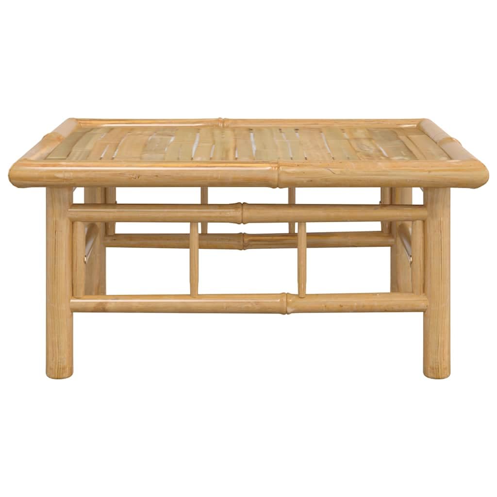 Mesa de jardín de 65 x 55 x 30 cm, bambú, colores naturales, robusta mesa auxiliar para exteriores, muebles de jardín duraderos, fácil limpieza