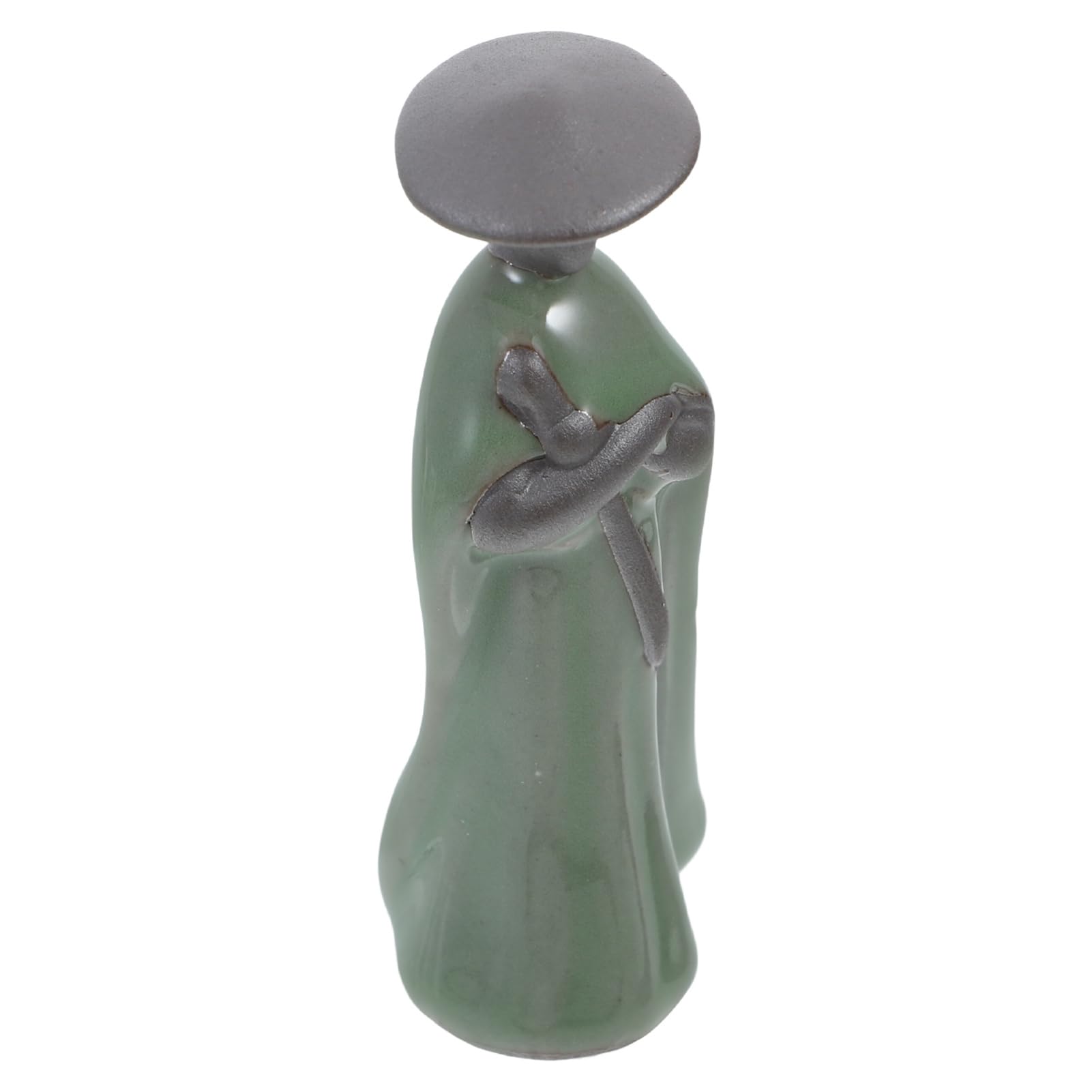 Happyyami Estatua Samurái Adorno De Modelado Figura Mini Paisaje Estatuilla En Miniatura Escultura De Figura Antigua Adorno De Figura Antigua Decoración De Bonsais Cerámica Zisha