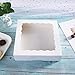 ONE MORE 9inch White Cookie Bakery Boxes,Large Pie Boxes with PVC Window Natural Disposable box 9x9x2.5,Pack of 12