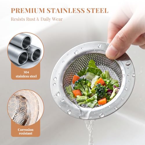 3 Piezas Colador para Fregadero de Cocina Acero Inoxidable miniatura 3