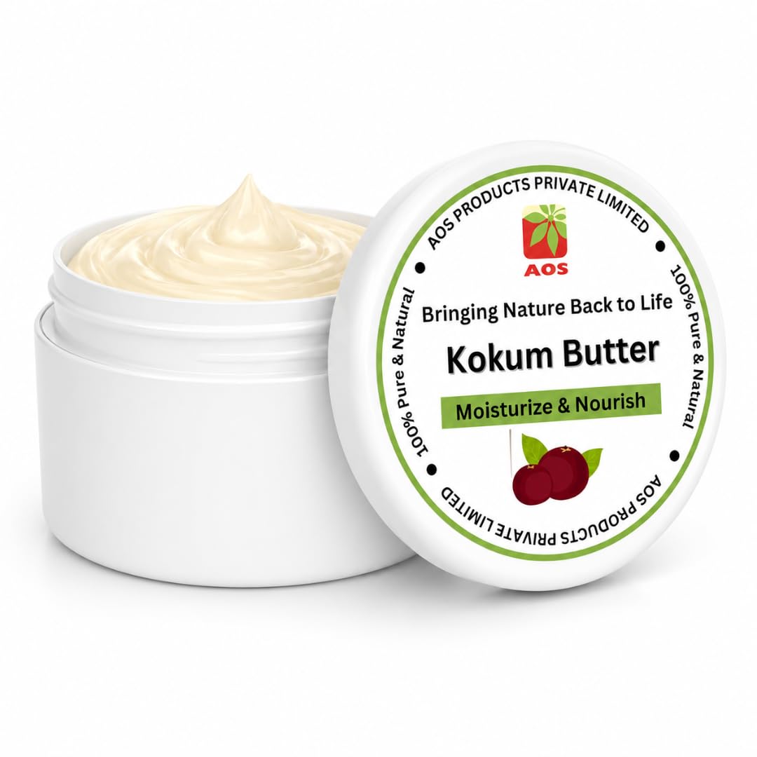 AOS Products Kokum Butter 60g | 100% Pure & Natural Garcinia Indica Seed Butter | Deep Moisturizer for Face, Body & Hair | Ideal for DIY Skincare, Lip Balm, Body Butter & Soap Making-image-8
