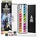 Arteza Metallic Watercolor Paints, Set of 24 Half Pans, Pearl Paint, Vibrant and Pearlescent Hues, Includes Storage Tin & Water Brush, for Illustrations, Calligraphy, Painting, More