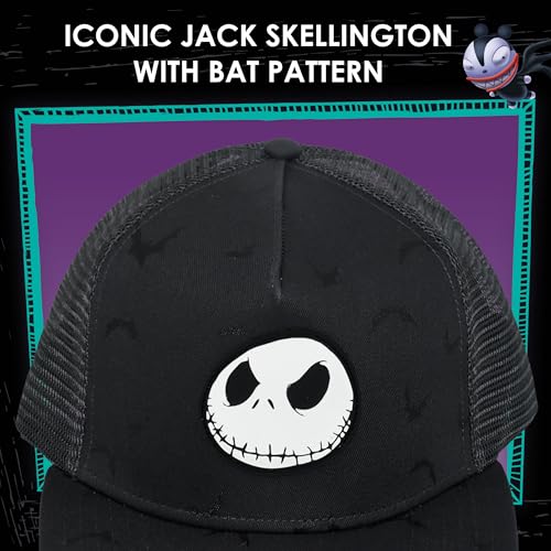 Image of Disney The Nightmare Before Christmas, Jack Skellington Adjustable Baseball Cap, Black, One Size