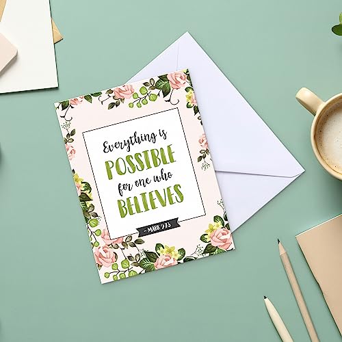 Scripture Cards - Set of 48 Boxed Bible Verse Blank Note Cards with Envelopes - Christian Greeting Cards/Inspirational Prayer Cards, 6 Designs. Christian Stationary with Bible Verses - Thumbnail 6