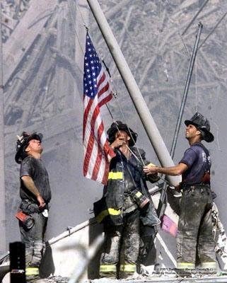 New York Firefighters at Ground Zero - 9/11 Tribute - 8x10 Glossy Photo