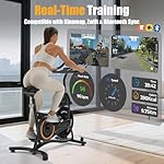 Hillhub Exercise Bike, Stationary Bikes for Home with Grip Pulse Sensor and Stepless Resistance Adjustment, Compact Indoor Cycling Bike with Tablet Mount, Compatible with APP Sync - Image 2