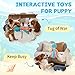 VOXGET Dog Octopus Squeaky Toys for Puppy, Interactive Plush Crinkle Toys for Small Medium Dogs Keep Busy, Cute Soft Stuffed Dog Toy for Puppies Reduce Boredom, Not for Aggressive Chewers (Octopus)