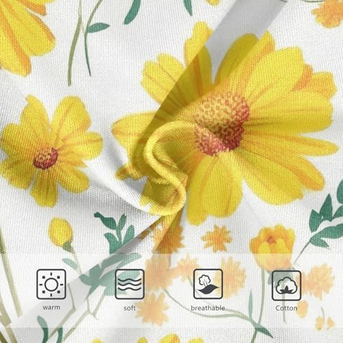 Wusikd Yellow Daisies Girls' Underwear Cotton Marigolds Girls Briefs Soft Toddler Underwear 2T3