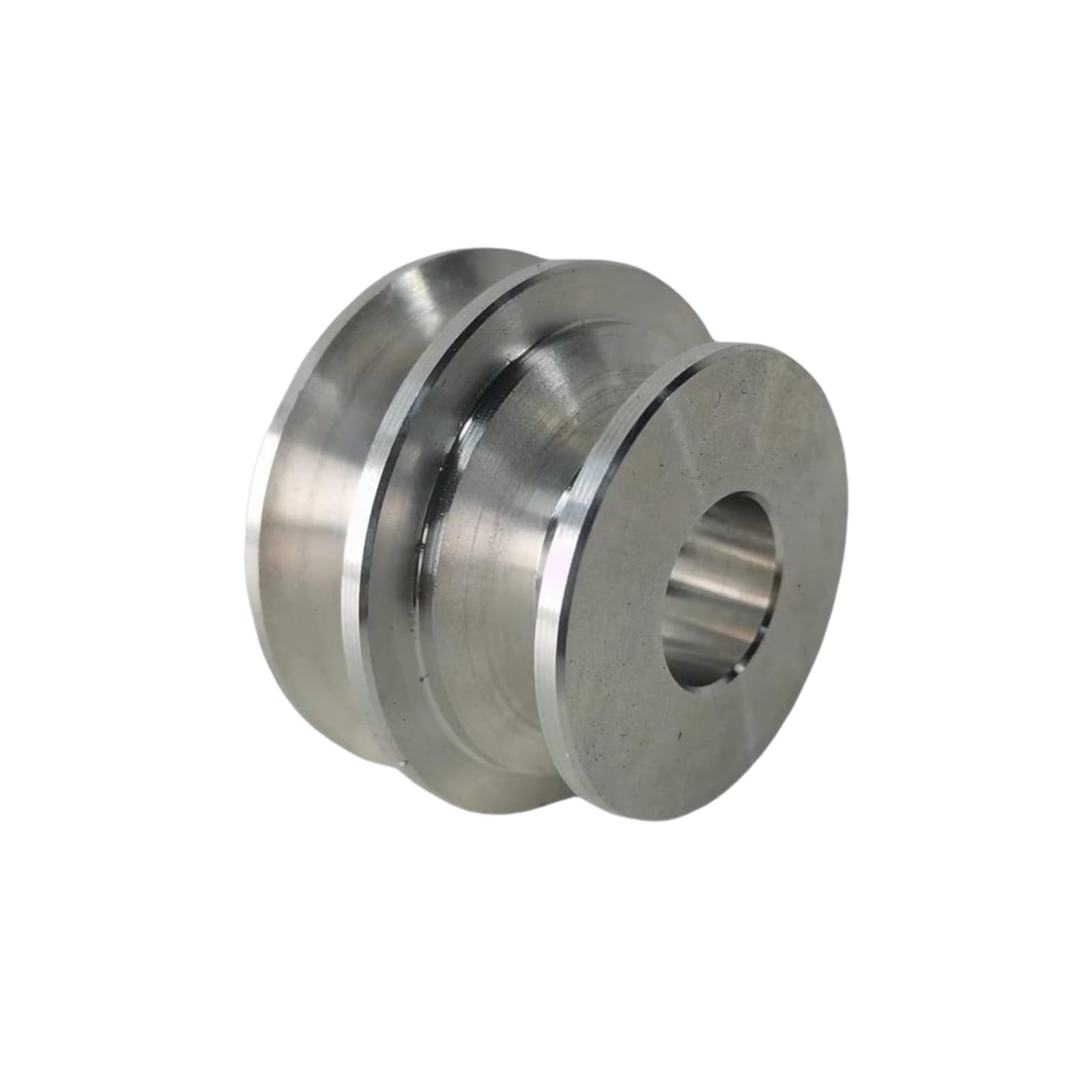 Aluminium-Doppelrillen-Keilriemenscheibe, 1 Stück, 60/50 mm for A/O-Riemen, Motorwelle mit 8–20 mm Bohrung(20mm)