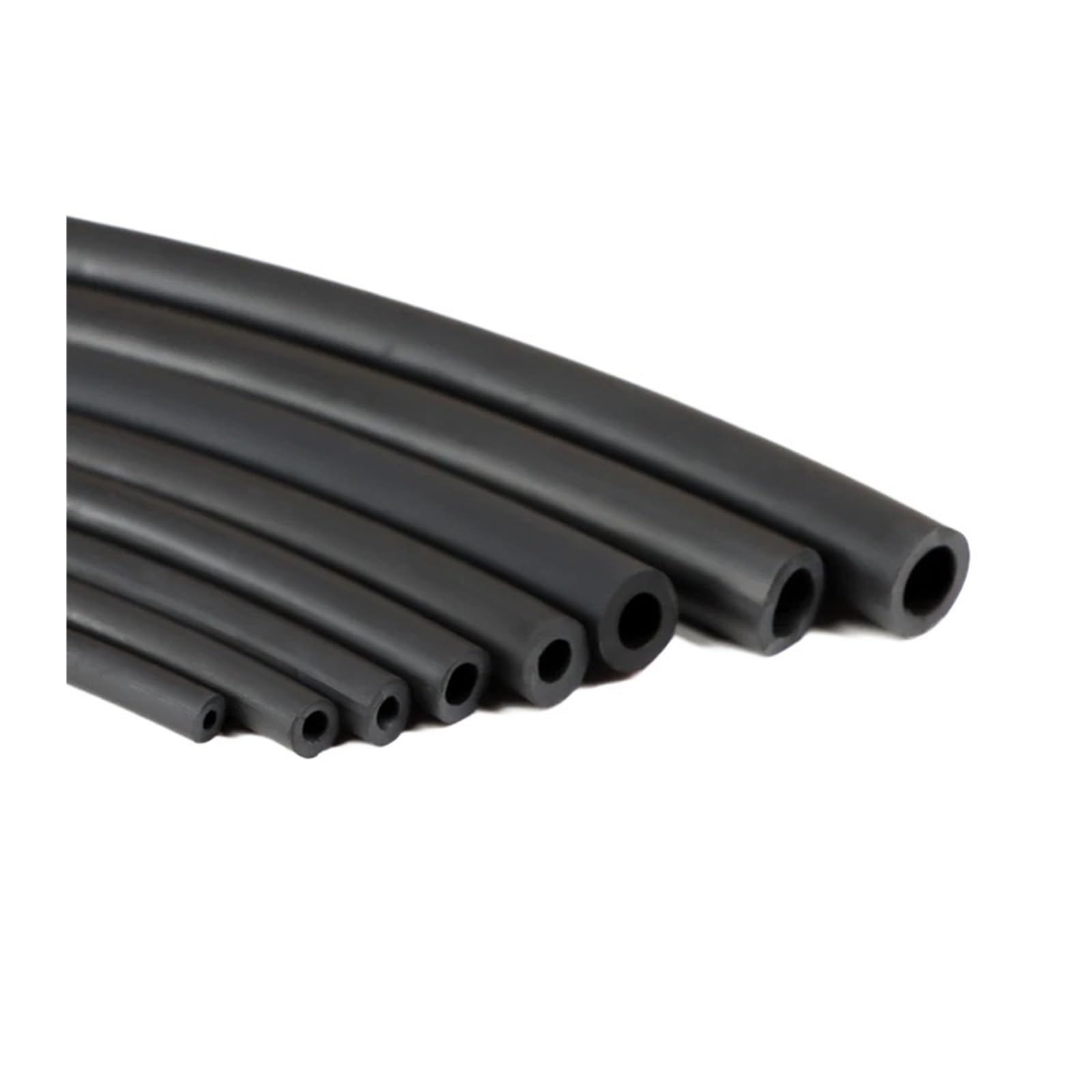 Tubo caucho flúor 2-25mm resistente calor ácidos | Resistente a ácidos, bases y altas temperaturas for fluidos químicos(10 METERS_ID 4MM X OD 7MM)