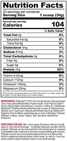Metabolic Nutrition Whey Protein Isolate ISO PWDR Birthday Cake, 3.04lb, 23 Servings, 26g Protein, Fast Digesting, Zero Carbs, Delicious Flavor, Very Low Carbs & Fat, Zero Lactose — 사진 2