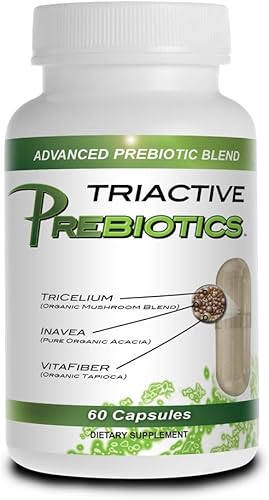 Cápsulas prebióticas para mujeres y hombres  Suplemento de prebióticos orgánicos con fibra de acacia, VitaFiber, mezcla de hongos tricelium