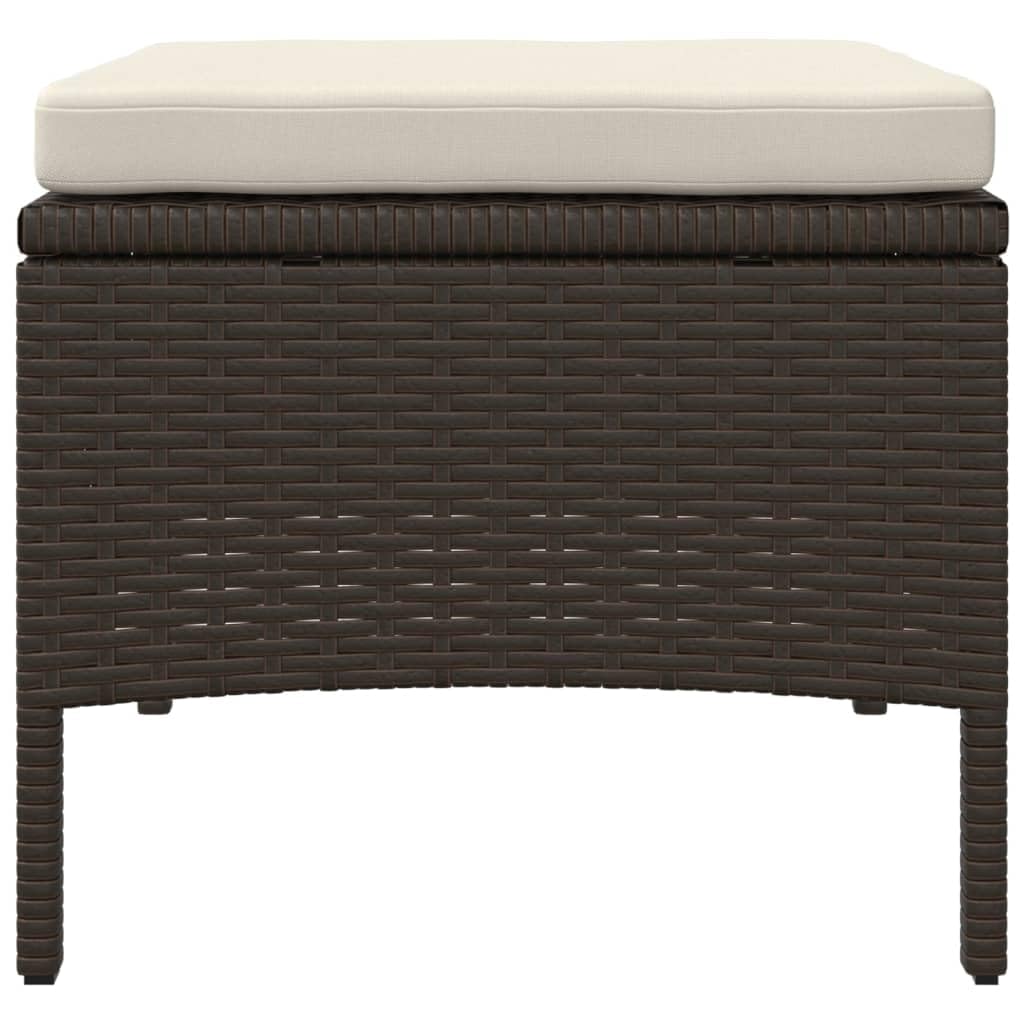 Gecheer Divano Giardino 2Posti con Tavolo e Sgabelli Marrone Polyrattan,Divani,da Giardino,per Esterno,Divanetto da Esterno,Divanetti da Esterno,Divano da Esterno Divano Giardino,P317625