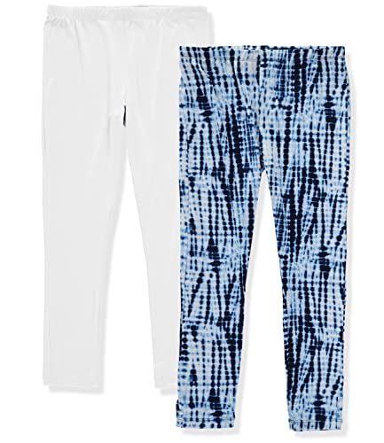 Cyndeelee Girls Butter Soft Print Stretch Leggings Ankle Length, 2-Pack (8-14)