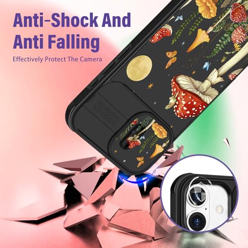 Image of Funermei for iPhone 16 Plus Case - Women Girls Cute Phone Cover Girly Pretty Aesthetic Mushroom Unique Design with Camera Cover Funda for Apple for iPhone 16 Plus