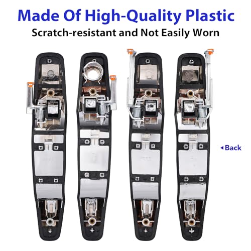 Exterior Chrome Door Handle Front Rear Driver Passenger Compatible with 2007-2013 GMC Sierra Yukon Denali,Chevy Tahoe Avalanche Silverado Suburban,Cadillac Escalade 20828258 25960526 22738725 22738726 - Thumbnail 2
