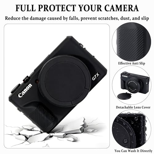 Funda para Canon Powershot G7 X Mark III con Protector y Correa miniatura 4