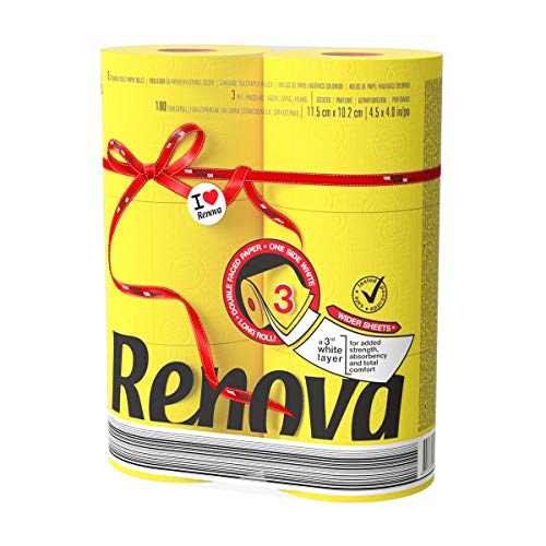 Renova Luxury Scented Colored Toilet Paper 6 Jumbo Rolls 3-Ply-180 Sheets Yellow (RF200083867) Renova Luxury Scented Colored Toilet Paper 6 Jumbo Rolls 3-Ply-180 Sheets Yellow (RF200083867)