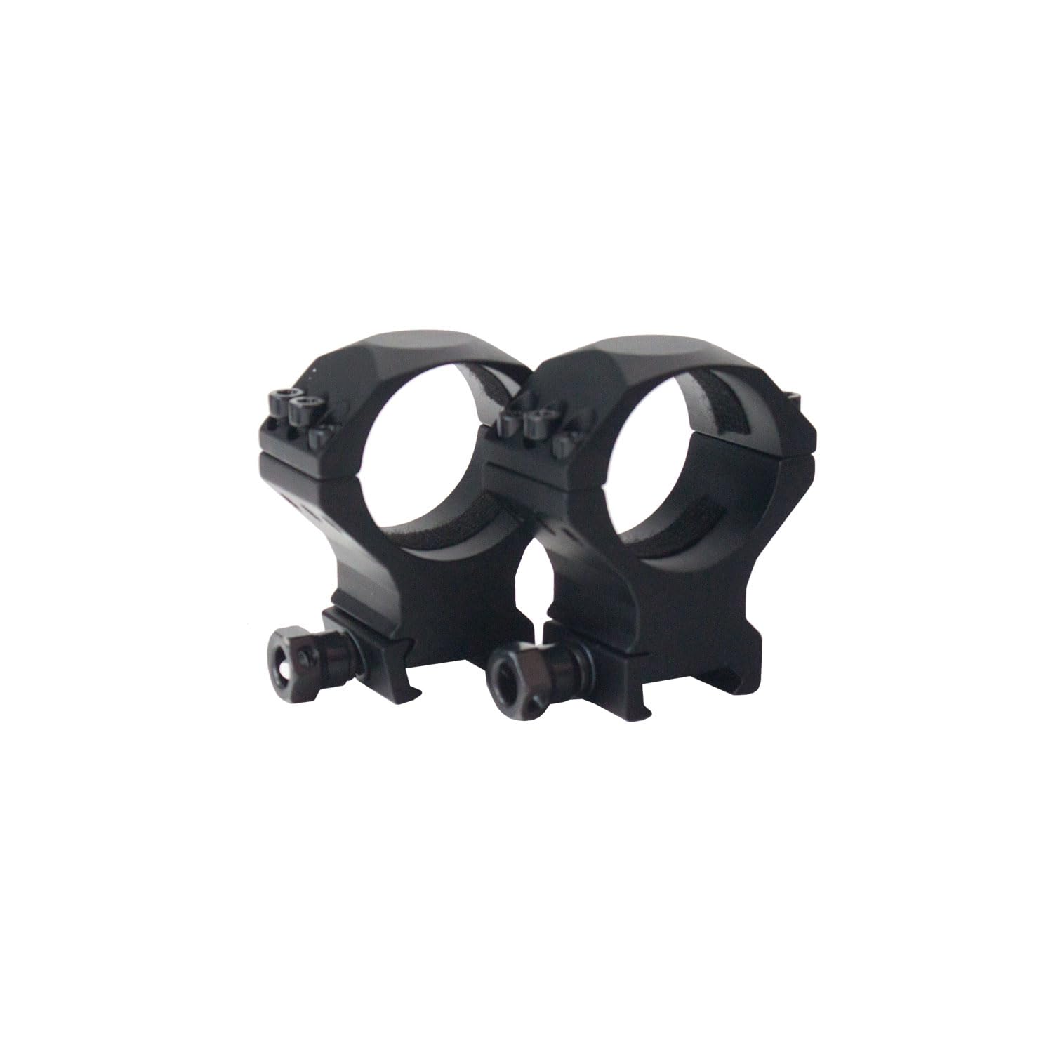 AluTech Montagen - 2er Set 34 mm Ringmontage für 21 mm Weaver/Picatinny, Zielfernrohrmontage/Montage für Zieloptik aus hochfestem Duraluminium, mit Anti-Rutsch-Einlage