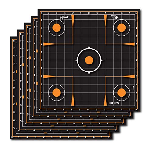 Allen Company EZ-Aim Adhesive Splash 12 inch Sight-in Grid Target by Allen Company, 5 Pack, Black