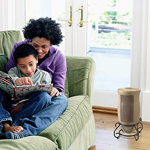Lasko 6435 Designer Series 1500 Watt Decorative Base Oscillating Ceramic Space Heater With 3 Heat Settings And Built In Safety Features, Tan (2 Pack) #TOP3