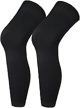 Compression Leg Sleeve, Basketball Leg Sleeve Full Length Sports Cycling Leg Sleeves Knee Brace Undersleeve for Men Women, Knee, Thigh, Calf, Running