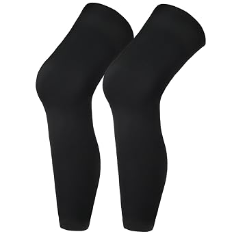 Compression Leg Sleeve, Basketball Leg Sleeve Full Length Sports Cycling Leg Sleeves Knee Brace Undersleeve for Men Women, Knee, Thigh, Calf, Running