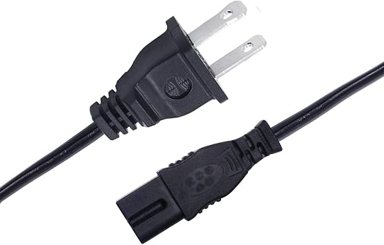 8ft Polarized Power Cord Replacement for Emerson LC401EM2F TV 2 Prong AC