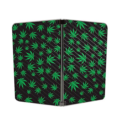 Image of MightySkins Carbon Fiber Skin for Microsoft Surface Duo - Marijuana | Protective, Durable Textured Carbon Fiber Finish | Easy to Apply, Remove, and Change Styles | Made in The USA