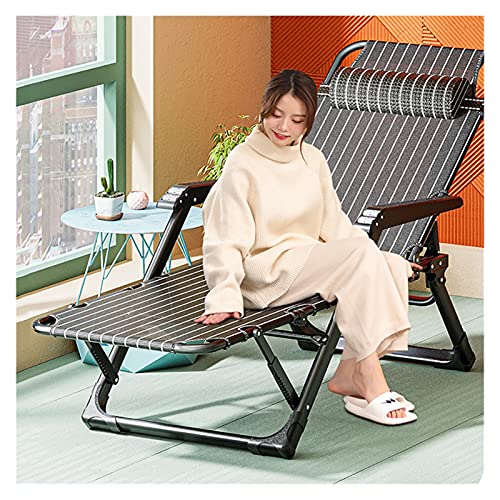 Genérico Silla Plegable de Playa Silla reclinable Plegable al Aire Libre Silla reclinable para Acampar Sentado/colocado Tumbona Tumbona Silla de Playa Sofá para la Siesta de jardín, Silla r