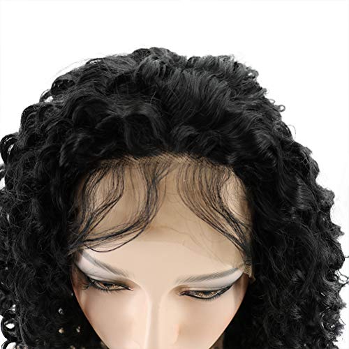 Lurrose Peruca pequena exclusiva de cabelo curto encaracolado Acessórios para cabelo elegante Capa d