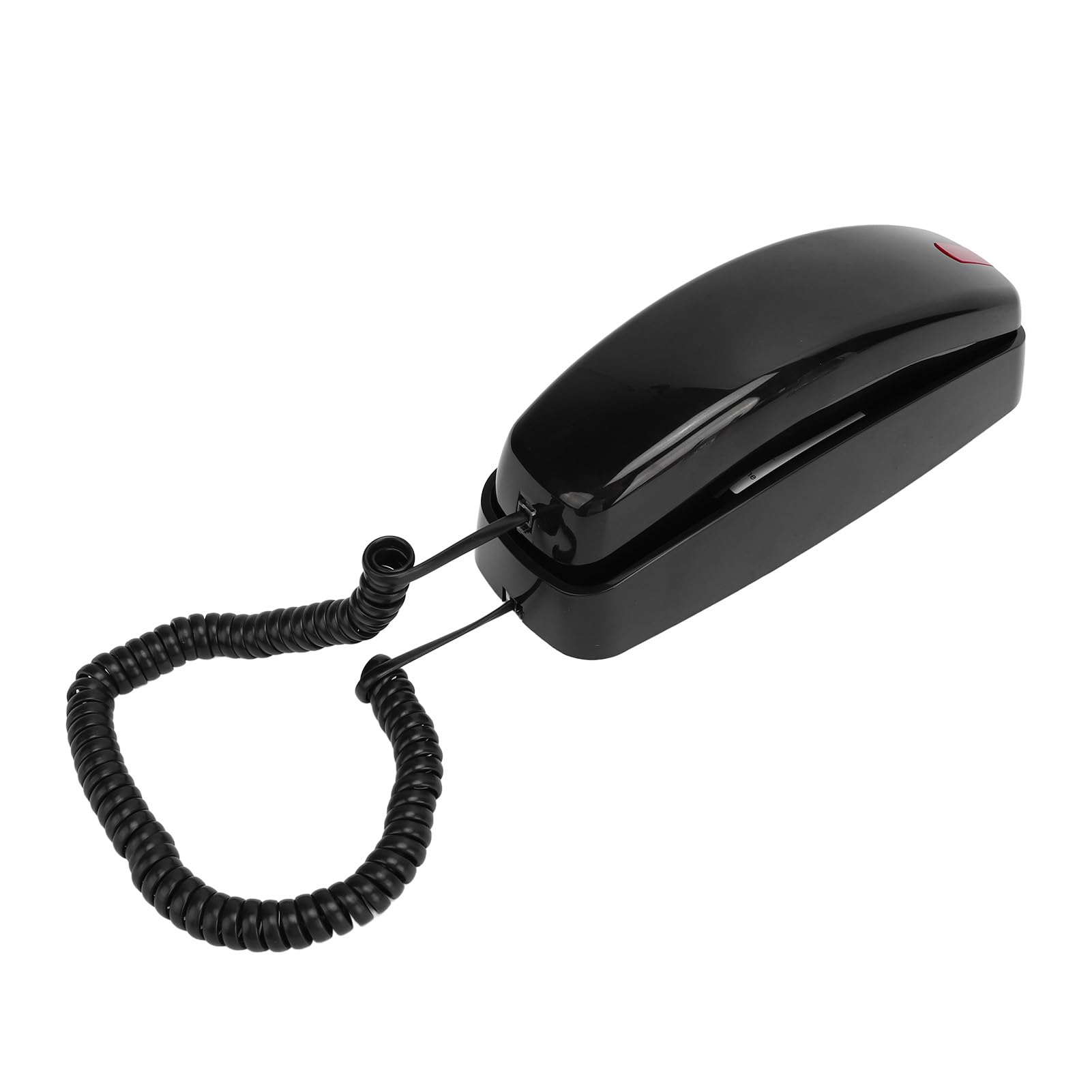 Teléfono con Cable, Trimline con Cable Pequeño Teléfono de de Control Volumen Amigable para Personas Mayores para Hotel (Black)