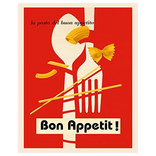 Pasta Spaghetti Bon Appetit Great Italian Italy Fine Food 24" X 30" Image Size SHIPPED ROLLED Vintage Poster Reproduction we have other sizes available
