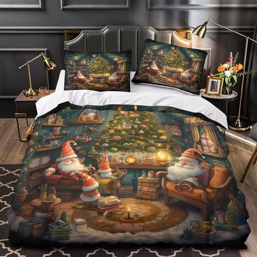 Parure de couette de Noël Super King en microfibre hypoallergénique de qualité supérieure