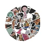 Fashion Model Vogue Stickers, 50PCs, Aesthetic Vinyl Waterproof Decals, Kawaii Stickers for Hydro Flask, Laptop, Water Bottle, Stickers for Kids, Toddlers, Teens, Girls, Bumper Car Stickers Fashion