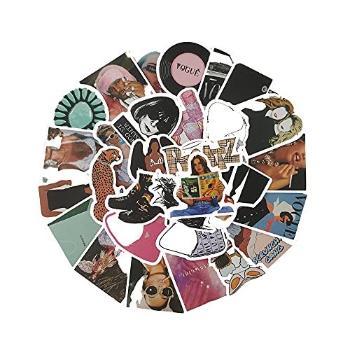 Fashion Model Vogue Stickers, 50PCs, Aesthetic Vinyl Waterproof Decals, Kawaii Stickers for Hydro Flask, Laptop, Water Bottle, Stickers for Kids, Toddlers, Teens, Girls, Bumper Car Stickers Fashion