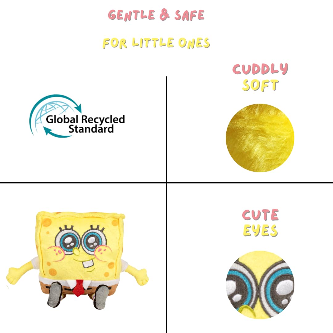 PLAY BY PLAY Spongebob Squarepants Plush Toy 22 cm - Variants Spongebob, Patrick & Gary - Cuddly Toy - Ref 760025631 (Spongebob) - Image 4