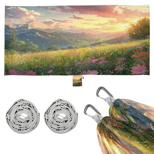 Takiito Garden Field Hammock 330 lb Capacity Travel Camping Hammock with Tree Straps, Portable Lightweight for Outdoor Beach Backpacking Backyard Patio