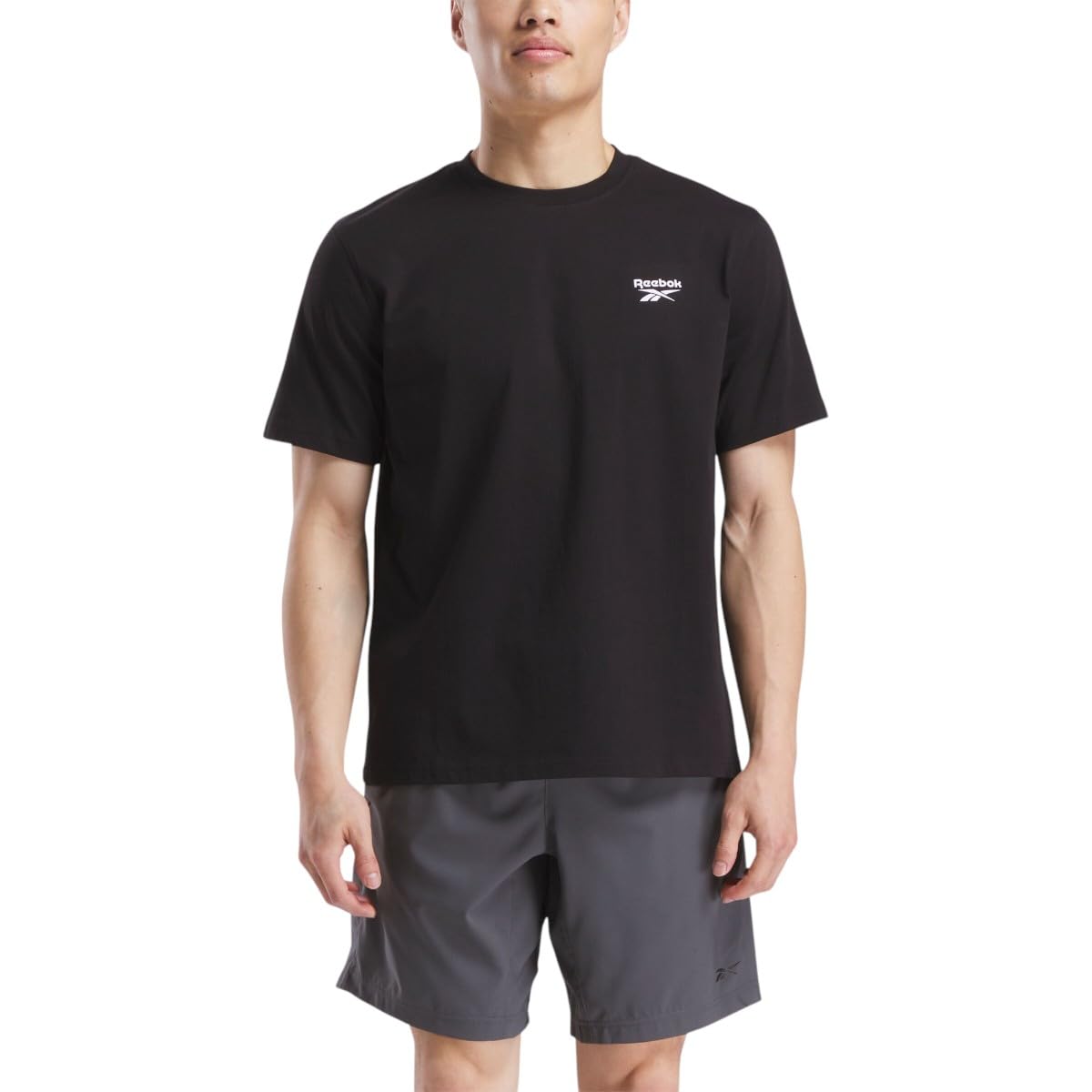 Reebok Men's Black Cody Small Logo Crew Neck Ss Tee Shirt, 3XL