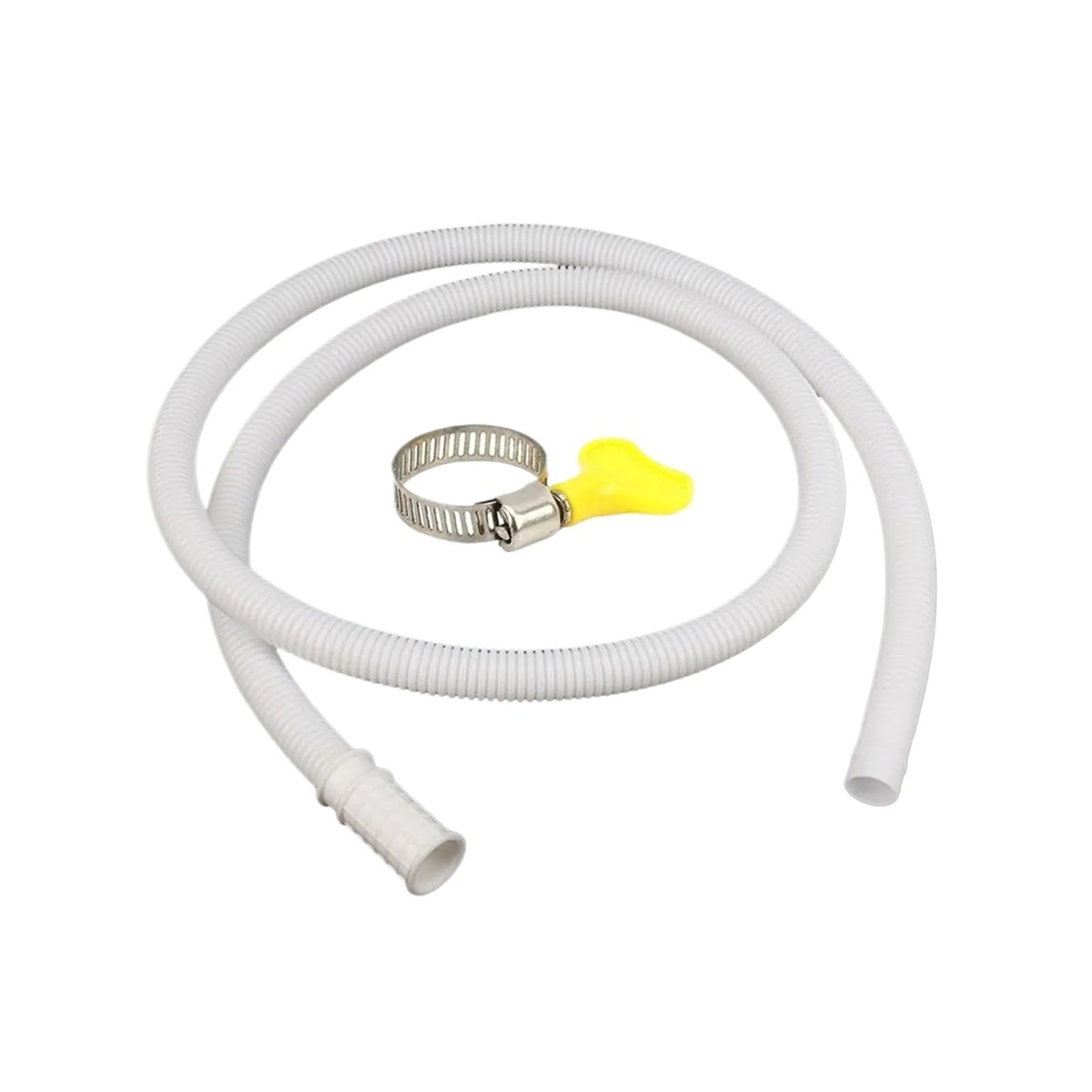 Compatible For Universal, White PP Stretchable Flexible Drain Hose Pipe, Laundry Hose(2M)