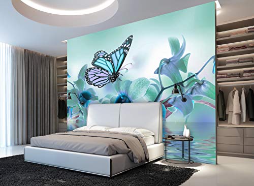 Wandmotiv24 Foto Murale Orchidea turchese XXL 400